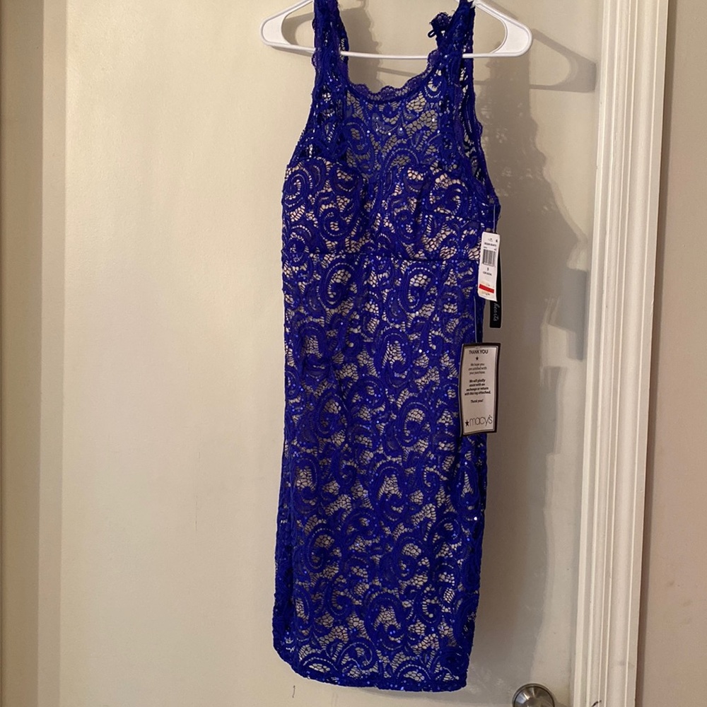 Sequin hearts Blue Mini dress
